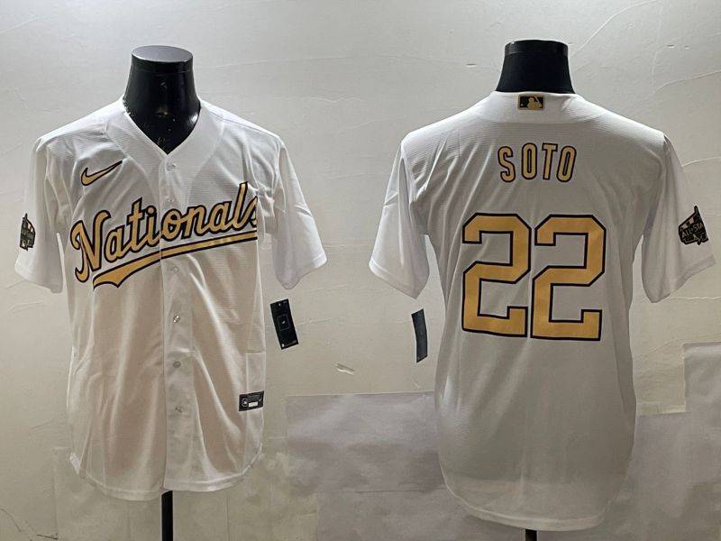 Men Washington Nationals #22 Soto White All Star Game 2025 Nike MLB Jersey style 1